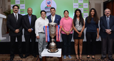 L-R Sanjeev Handa (Maruti Suzuki), Nipun Singhal (LLOYD), Ashish Bagga (India Today Group), Navroze Dhondy (Creatigies), Amandeep Drall (Pro Golfer), Vani Kapoor (Pro Golfer), Neha (Pro Golfer) and Vivek Sharma (WGAI).