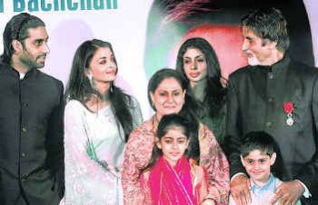 Amitabh Bachchan with family