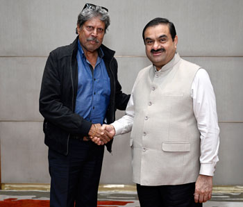 Kapil Dev, President, PGTI and Gautam Adani, Chairman, Adani Group